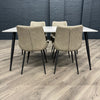 Imperia Sintered Stone - Large Table, PLUS 4x Grey Chairs