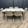 Imperia Sintered Stone - Large Table, PLUS 6x Grey Chairs