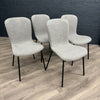 Oliver Sintered Stone - Small Table PLUS 4x Light Grey Chairs