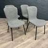 Oliver Sintered Stone - Small Table PLUS 4x Dark Grey Chairs