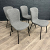 Fusion Oak - Compact Dining Table, PLUS 4x Dark Grey Chairs
