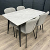 Oliver Sintered Stone - Small Table PLUS 4x Light Grey Chairs