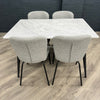 Oliver Sintered Stone - Small Table PLUS 4x Light Grey Chairs