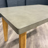 Solid Oak & Concrete - 1.2m Table, PLUS 4x Luxury Blue Chairs