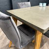 Solid Oak & Concrete - 1.2m Table, PLUS 4x Luxury Grey Chairs