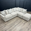 Fantasia Sofa - 2 Corner 1 with Stool - Kingston Silver (Sold)