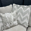 Fantasia Sofa - 2 Corner 1 with Stool - Kingston Silver (Sold)