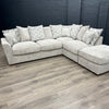 Fantasia Sofa - 2 Corner 1 with Stool - Kingston Silver (Sold)