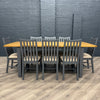 Chester Charcoal Painted & Oak - 1.6m Extending Dining Table PLUS 8x Modena Chairs