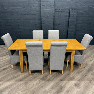 Chester Oak, Dining Table - 1.6m Butterfly Extending