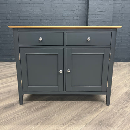 Rimini Oak & Charcoal Painted Sideboard - 2 Door, 2 Drawer