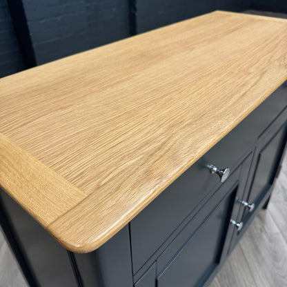 Rimini Oak & Charcoal Painted Sideboard - 2 Door, 2 Drawer