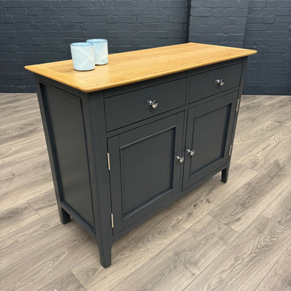 Rimini Oak & Charcoal Painted Sideboard - 2 Door, 2 Drawer
