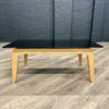 Stockholm Oak & Black Glass - Coffee Table