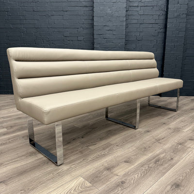 Sloane Oak & Chrome - 2.2m Dining Table and Benches