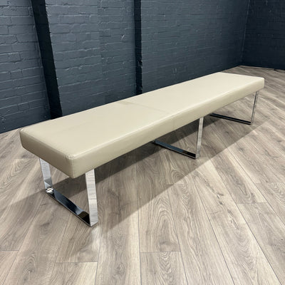 Sloane Oak & Chrome - 2.2m Dining Table and Benches