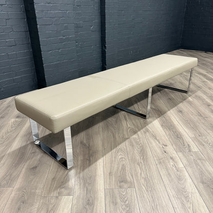 Sloane Oak & Chrome - 2.2m Dining Table and Benches