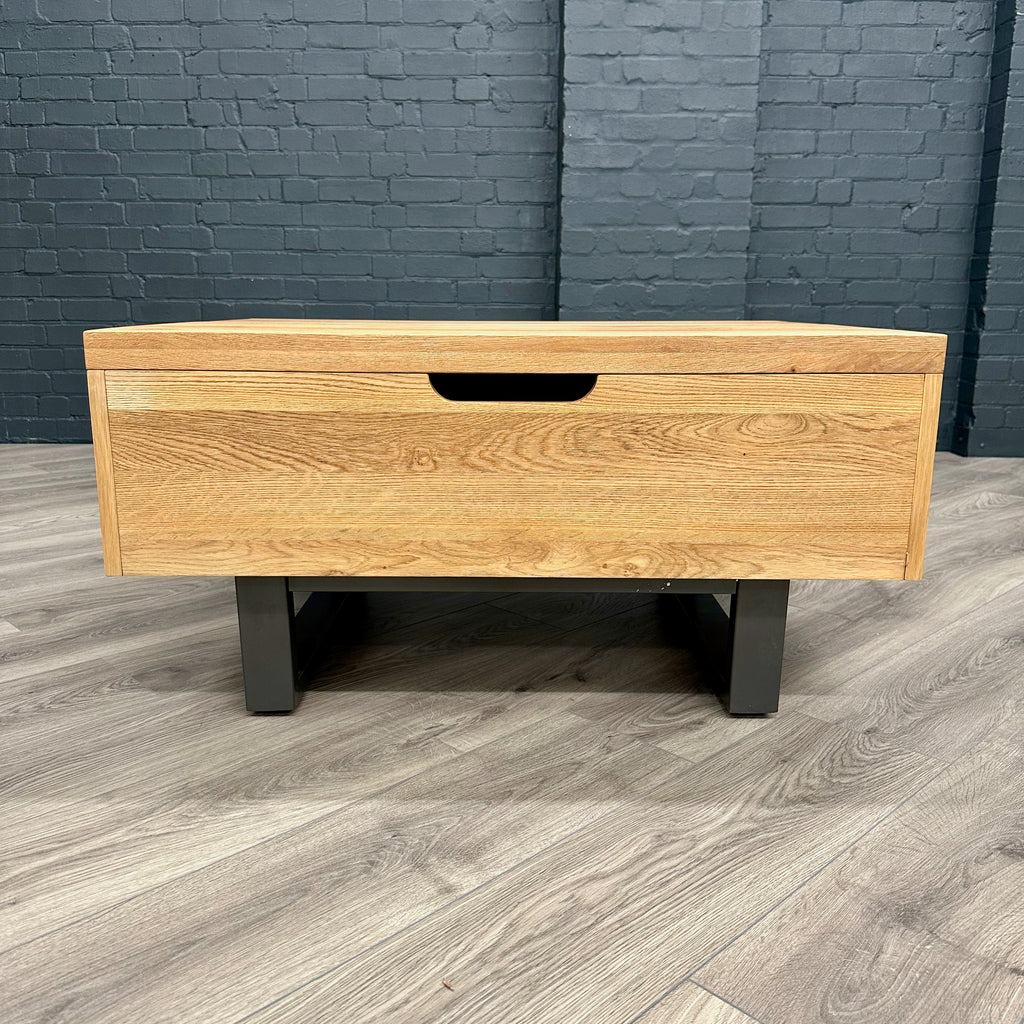 Meller wood and upholstered bench