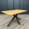 Fusion Oak - Compact Dining Table, PLUS 4x Ivory Chairs