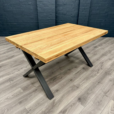 Fusion Oak Small Dining Table PLUS X4 Fusion Platinum Cantilever Dining Chairs
