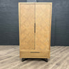 Havana Industrial Oak - Large 2 Door Wardrobe (Showroom Clearance)