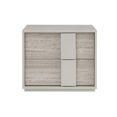 Jules - Bedside Table 2 Drawer - Grey