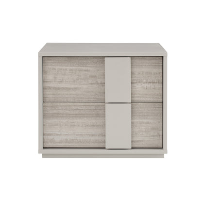 Jules - Bedside Table 2 Drawer - Grey