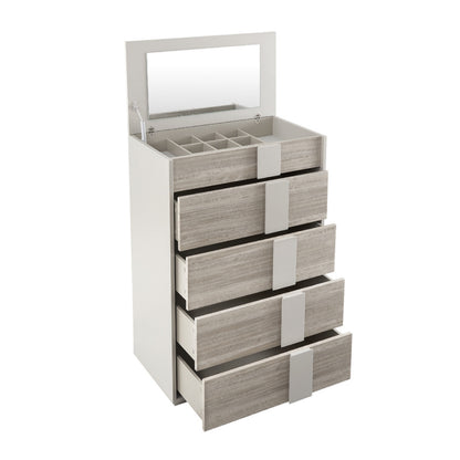 Jules - Tall 4 Drawer Open Top Chest - Grey