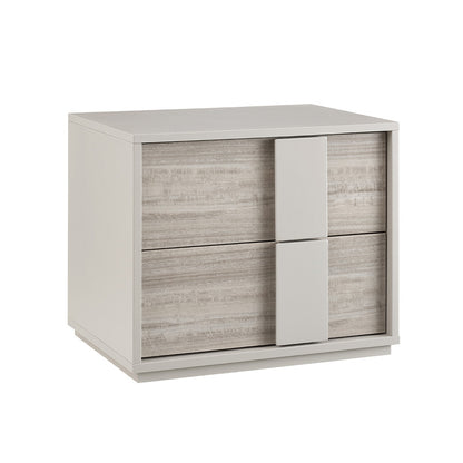 Jules - Bedside Table 2 Drawer - Grey