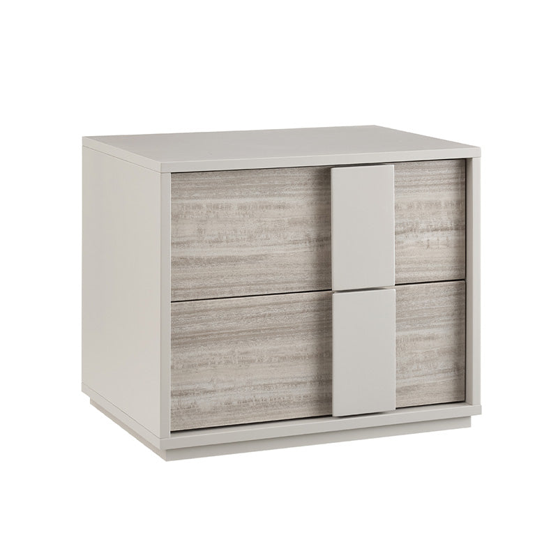 Jules - Bedside Table 2 Drawer - Grey