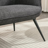 Katelyn Accent Chair with Stool - Charcoal Grey