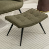 Katelyn Accent Chair with Stool - Moss Green