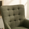 Katelyn Accent Chair with Stool - Moss Green