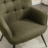 Katelyn Accent Chair with Stool - Moss Green