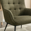 Katelyn Accent Chair with Stool - Moss Green