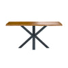 Live Edge 1.6m Dining Table with Spider Legs - Russet