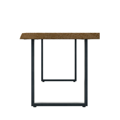 Live Edge 2m Dining Bench with U Shaped Legs - Natural