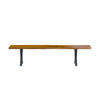 Live Edge 2m Dining Bench with X Shaped Legs - Russet