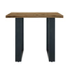 Live Edge Lamp Table With U Shaped Leg - Natural
