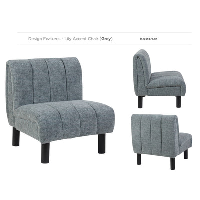 Lily Accent Chair - Grey