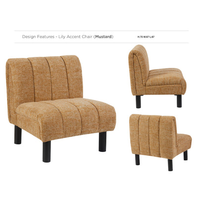 Lily Accent Chair - Mustard