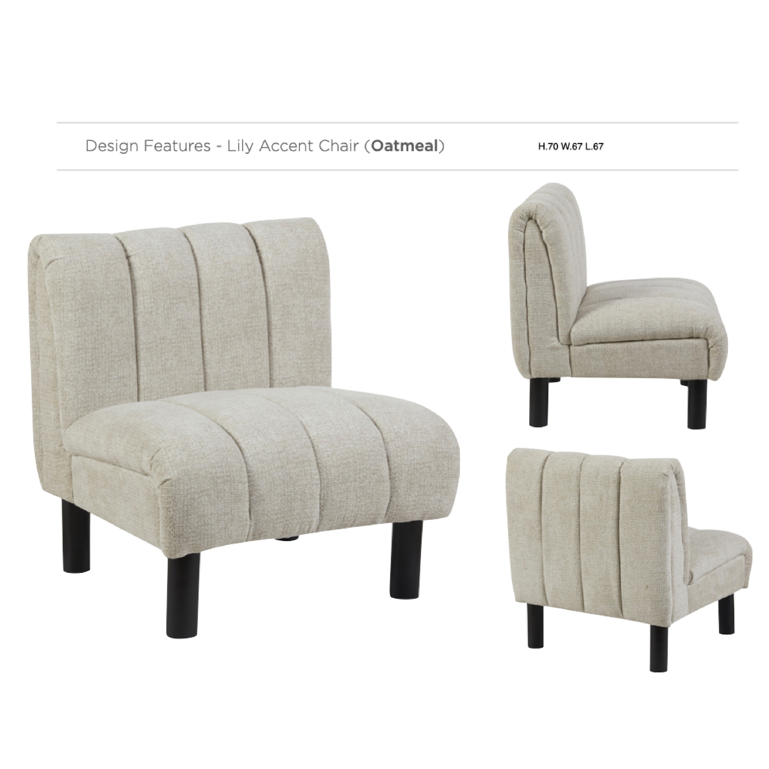 Lily Accent Chair - Oatmeal