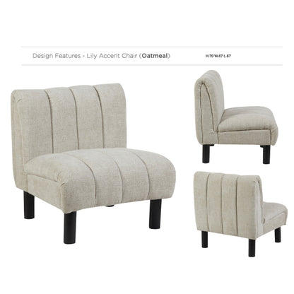 Lily Accent Chair - Oatmeal