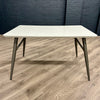 Logan 1.3m Table, PLUS 4x Grey Contemporary Chairs
