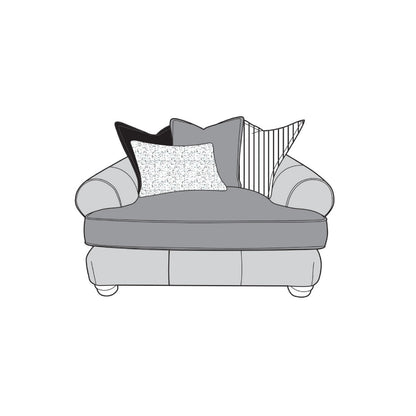 Viscount Mix Sofa - Love Chair (Pillow Back)
