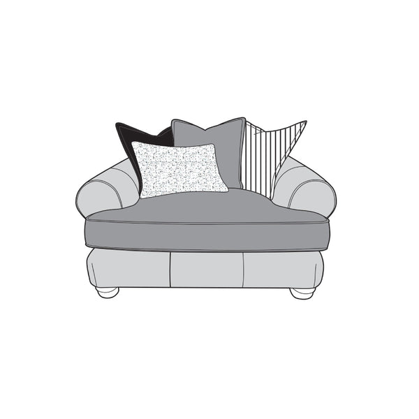 Viscount Mix Sofa - Love Chair (Pillow Back)