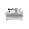 Viscount Mix Sofa - Love Chair (Pillow Back)
