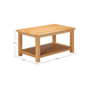 Lugano Oak Coffee Table with Shelf