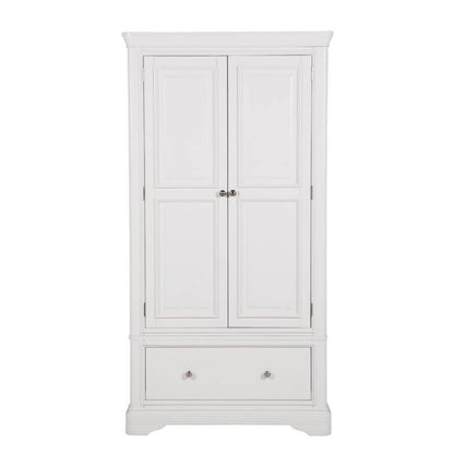 Mabel 2 Door 1 Drawer Wardrobe - Bone
