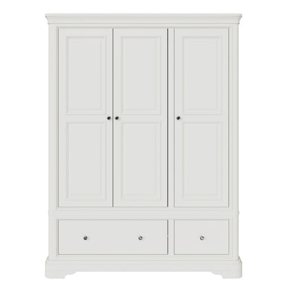 Mabel 3 Door 2 Drawer Wardrobe - Bone